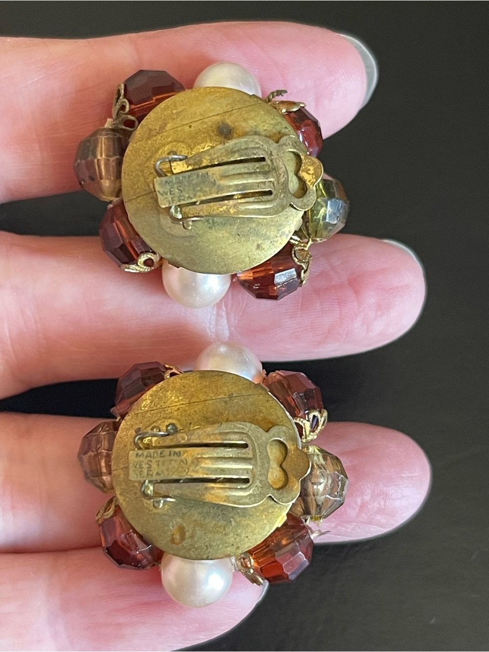 10 pairs Vintage Japan West Germany clip on earrings. - Picture 12 of 12